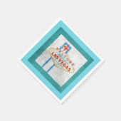 Retro Vegas Bord Grunge Stijl  Servet (Hoek)