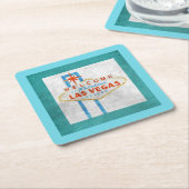 Retro Vegas Sign Grunge Style Kartonnen Onderzetters (Schuin)