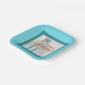 Retro Vegas Sign Grunge Style Papieren Bordje (Gebogen)