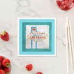 Retro Vegas Sign Grunge Style Servet<br><div class="desc">Grunge versie van pictogram retro Las Vegas teken met blauwe achtergrond. Perfect voor Vegas avondfeesten en evenementen,  Las Vegas bachelor en bachelorette party,  en ander gebied dat speciale evenementen wordt genoemd.</div>