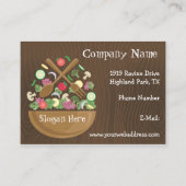 Retro Vegetable Bowl Visitekaartje (Voorkant)