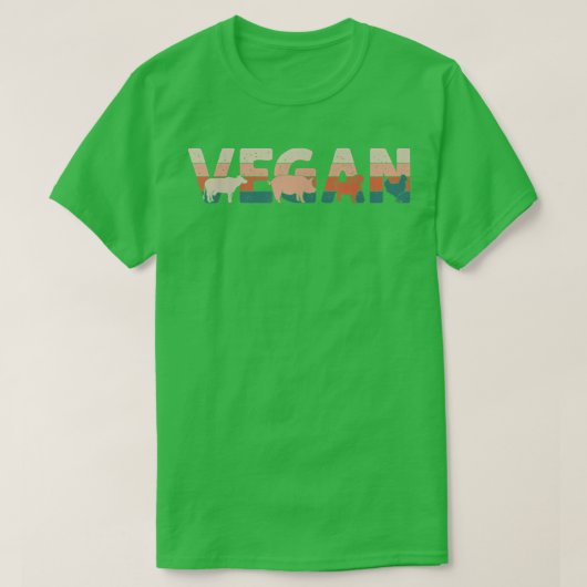 Retro  Vegetarian Vegan T-shirt (Design voorkant)