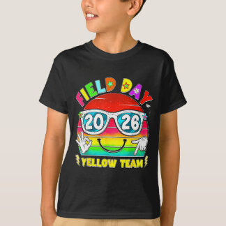 Retro veld dag zes zeven meme gele team mannen t-shirt