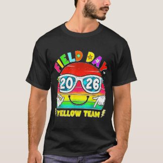 Retro veld dag zes zeven meme gele team mannen t-shirt