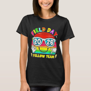Retro veld dag zes zeven meme gele team mannen t-shirt