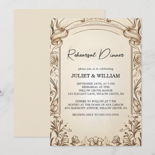 Retro Vellum Overlays repetitiediner Kaart (Voorkant / Achterkant)