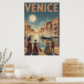 Retro Venetië Travel Poster (Keuken)