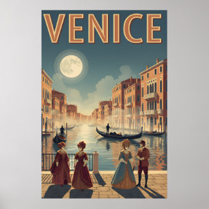 Retro Venetië Travel Poster