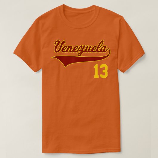 Retro Venezuela Baseball Vinotinto Beisbol 13 T-shirt (Design voorkant)
