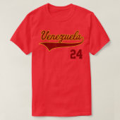 Retro Venezuela Baseball Vinotinto Beisbol 24 T-shirt (Design voorkant)