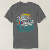 Retro Venice Beach California Sun Sand Surf Palm T T-shirt (Design voorkant)