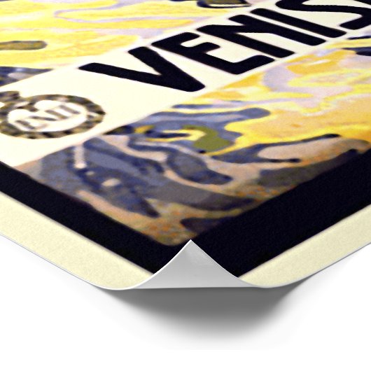  Retro Venice Italië Reisposter Poster (Hoek)