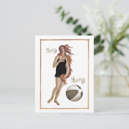 Retro Venus Briefkaart (Staand voorkant)