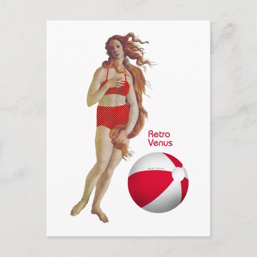 Retro Venus Briefkaart (Voorkant)