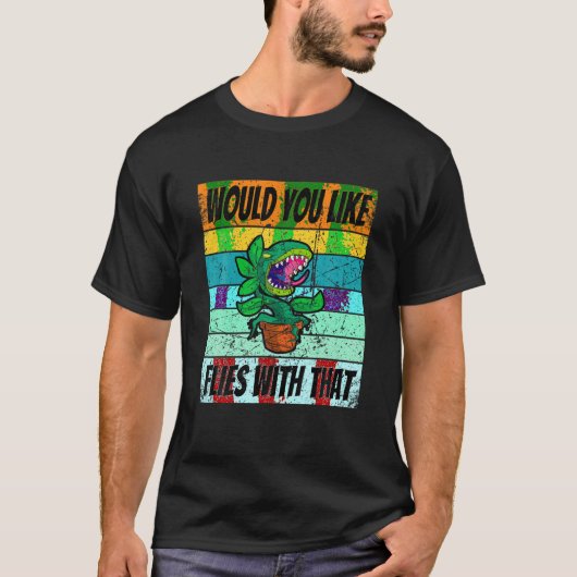 Retro Venus Fly Trap Shirt Carnivoor Plant Shirt (Voorkant)