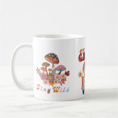 Retro verblijf Groovy Bloemen Stijlvol boho design Koffiemok (Links)