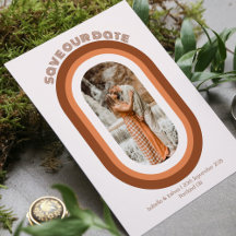 Retro Verbrande Sinaasappel Kleuren Boog Foto Sla 