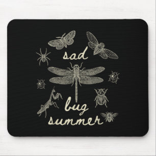 Retro Verdrietige Bug Summe Cottagecore Insect Muismat