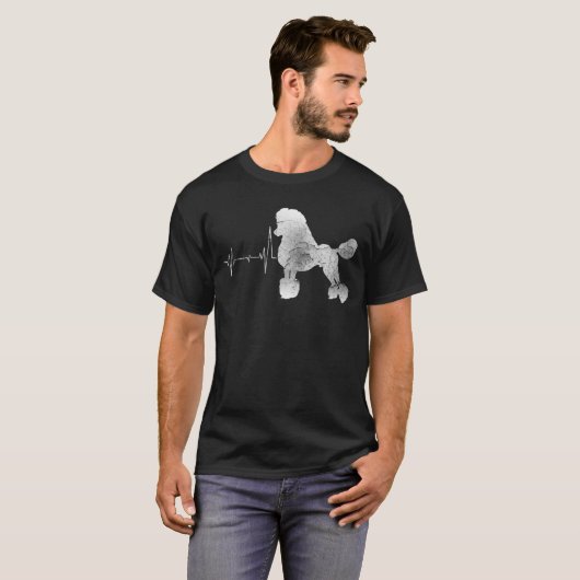 Retro Verdrukte hartslag Wieg Dog Gift T-shirt (Voorkant volledig)