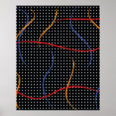 Retro verfspatten en stippen poster (Voorkant)