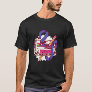 Retro Vergeet Cassettebandje muziek van 80 jaar n T-shirt