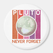 Retro vergeet nooit Pluto Funny Space Science Magneet (Voorkant)