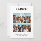 Retro Verheugt Christelijke Kerst Foto Feestdagenkaart (Voorkant)