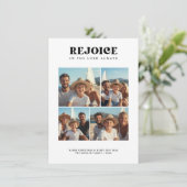 Retro Verheugt Christelijke Kerst Foto Feestdagenkaart (Staand voorkant)