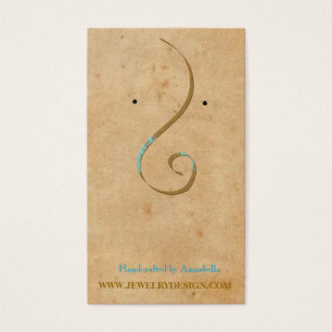 retro-verhuurder juweliersweergave visitekaartje