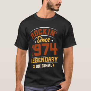 Retro Verjaardag 50 jaar Rockin' sinds 1974 Vintag T-shirt
