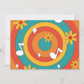 Retro Verjaardag 60s 70s 80s Muziek  Party Kaart (Achterkant)