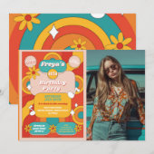 Retro Verjaardag 60s 70s 80s Muziek  Party Kaart (Voorkant / Achterkant)