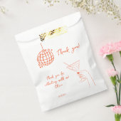 Retro Verjaardag Disco Ball cocktail dank u gunst Bedankzakje (Gezegeld)