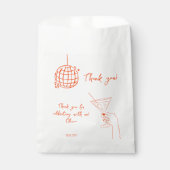 Retro Verjaardag Disco Ball cocktail dank u gunst Bedankzakje (Voorkant)