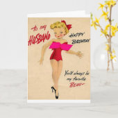 Retro Verjaardag Kaart voor Man (Gele Bloem)