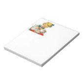 Retro Verjaardag Meisje Cake Kat Kinderen Kunstwer Notitieblok (Linkerzijde)