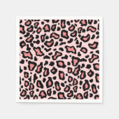 Retro  Verjaardag Roze Luipaard Party Servetten (Voorkant)