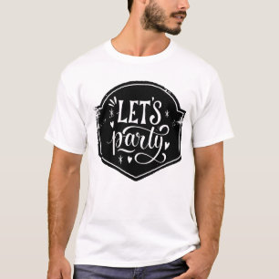 Retro Verjaardag T-Shirt laten we feesten