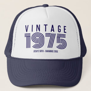 Retro Verjaardag Trucker Hoed Pet