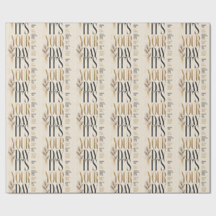 Retro verjaardag vet editorial typografie stijl cadeaupapier