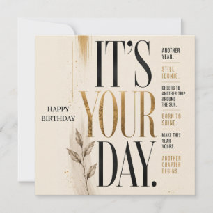 Retro verjaardag vet editorial typografie stijl kaart
