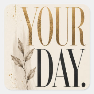 Retro verjaardag vet editorial typografie stijl vierkante sticker