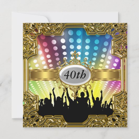 Retro verjaardagsfeest Glamour Heet Uitnodiging (Voorkant)
