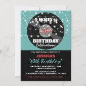 Retro verjaardagsfeest jaren 80 kaart (Voorkant)