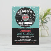 Retro verjaardagsfeest jaren 80 kaart (Staand voorkant)