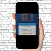 Retro verjaardagsfeestje, diskette kaart