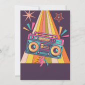 Retro verjaardagsfeestje kaart (Achterkant)