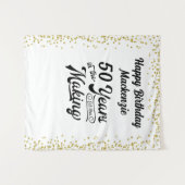 Retro Verjaardagsjaren in het maken van Custom Wandkleed (Voorkant (horizontaal))