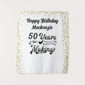 Retro Verjaardagsjaren in het maken van Custom Wandkleed (Voorkant)