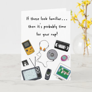 Retro Verjaardagskaart voor vrienden en familie Kaart